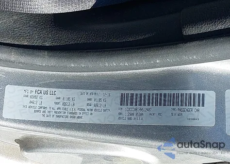 2017 Chrysler 200 Limited from USA, damaged, VIN 1C3CCCAB1HN512407